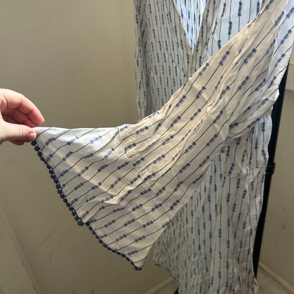 Pure Jill Abstract Blue & White Dress - Picture 2 of 4